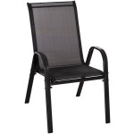 ΠΟΛΥΘΡΟΝΑ ΕΞ.ΧΩΡΟΥ LEON HM5000.43 ΜΕΤΑΛΛΙΚΗ ΜΑΥΡΗ K/D- ΣΕΤ 4 ΤΜΧ-55x70x91Υεκ.