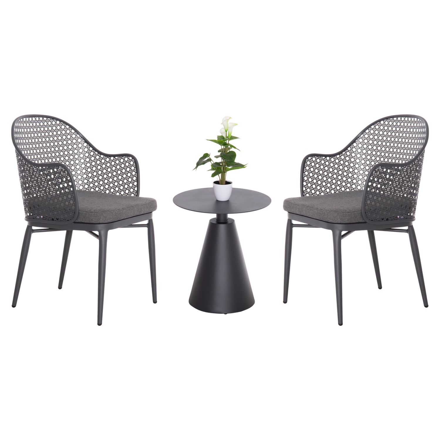 ΣΕΤ LOUNGE 3TMX ΕΞ.ΧΩΡΟΥ OREGO HM21106.01 ΑΛΟΥΜΙΝΙΟ ΣΕ ΣΚΟΥΡΟ ΓΚΡΙ