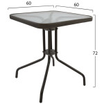 ΣΕΤ ΤΡΑΠΕΖΑΡΙΑ 3ΤΜΧ ΚΑΡΕΚΛΕΣ  ΚΑΙ ΤΡΑΠΕΖΙ 70Χ70 HM5185.02 - Image 2