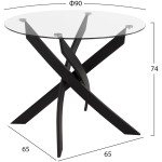 ΣΕΤ ΤΡΑΠΕΖΑΡΙΑΣ ΕΣ.ΧΩΡΟΥ 5ΤΜΧ JAFARU HM11073 ΜΕΤΑΛΛΟ--ΒΕΛΟΥΔΟ ΣΕ ΜΑΥΡΟ - Image 2