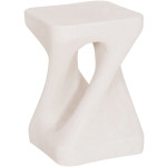 ΣΚΑΜΠΟ ΤΕΤΡΑΓΩΝΟ SANTORINI HM18337 ΠΟΛΥΡΗΤΙΝΗ--ΥΠΟΛΕΥΚΟ ΧΡΩΜΑ 30x30x45Yεκ