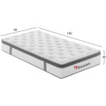 ΣΤΡΩΜΑ ΜΟΝΟ SILENTIUM HM749.01 POCKET SPRINGS--ΛΕΥΚΟ 90x190x30Υεκ. - Image 2