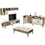 ΣΥΝΘΕΣΗ ΣΑΛΟΝΙΟΥ 3ΤΜΧ ΚΑΡΥΔΙ-ΛΕΥΚΟ ΜΑΡΜΑΡΟ HM11845.03