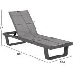 ΞΑΠΛΩΣΤΡΑ ΑΛΟΥΜΙΝΙΟΥ ΜΕ ΥΦΑΣΜΑ TESLIN RICKON HM6292.01 ΣΕ ΓΚΡΙ 198x61,5x97Υεκ. - Image 2