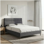 Κρεβάτι Marvel  υφασμάτινο χρώμα ανθρακί 160x200εκ.