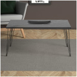 Τραπεζάκι σαλονιού Fiona  χρώμα μαύρο εφέ μαρμάρου 90x55x43εκ. - Image 3