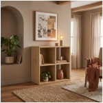 Βιβλιοθήκη Cube  χρώμα sapphire oak 60x30x60εκ. - Image 3