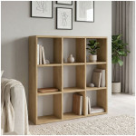 Βιβλιοθήκη Cube  χρώμα sapphire oak 90x30x90εκ.