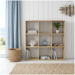 Βιβλιοθήκη Cube  χρώμα sapphire oak 90x30x90εκ. - Image 2