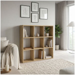 Βιβλιοθήκη Cube  χρώμα sapphire oak 90x30x90εκ. - Image 3