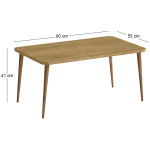 Τραπεζάκι σαλονιού Plane  χρώμα sapphire oak 90x55x41εκ. - Image 3