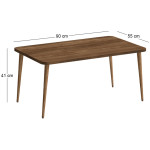 Τραπεζάκι σαλονιού Plane  χρώμα καρυδί 90x55x41εκ. - Image 3