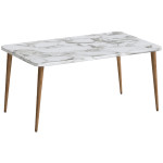 Τραπεζάκι σαλονιού Plane  χρώμα λευκό εφέ μαρμάρου 90x55x41εκ. - Image 2
