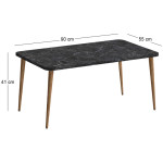 Τραπεζάκι σαλονιού Plane  χρώμα μαύρο εφέ μαρμάρου 90x55x41εκ. - Image 3