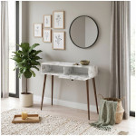 Κονσόλα Napoli  χρώμα λευκό εφέ μαρμάρου 90x29x88εκ. - Image 2