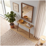 Κονσόλα επιτοίχια Moca  χρώμα sapphire oak 60x22x77εκ. - Image 2