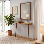 Κονσόλα επιτοίχια Moca  χρώμα sapphire oak 60x22x77εκ. - Image 3