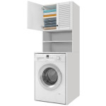 Έπιπλο πλυντηρίου Femur  χρώμα λευκό 66x55x180εκ. - Image 3