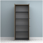 Ντουλάπα γραφείου με κλειδαριά επαγγελματική Venturo  χρώμα ανθρακί - καρυδί 80x40x200εκ. - Image 3