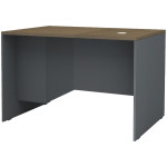 Γραφείο επαγγελματικό Venturo  χρώμα ανθρακί - καρυδί 120x80x75εκ.