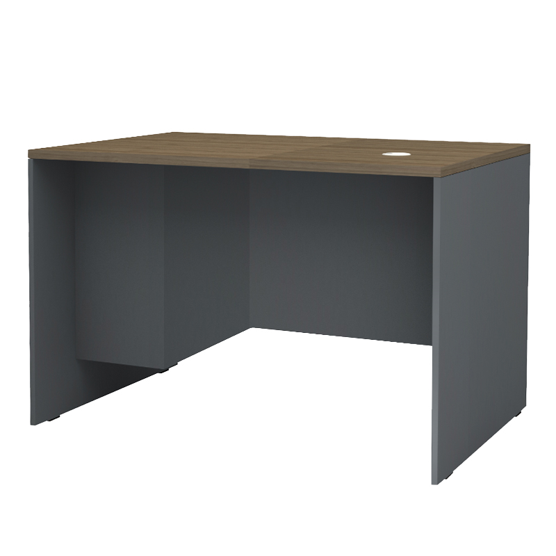 Γραφείο επαγγελματικό Venturo  χρώμα ανθρακί - καρυδί 120x80x75εκ.