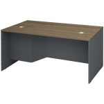 Γραφείο επαγγελματικό Venturo  χρώμα ανθρακί - καρυδί 150x80x75εκ.