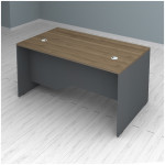 Γραφείο επαγγελματικό Venturo  χρώμα ανθρακί - καρυδί 150x80x75εκ. - Image 2