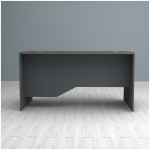 Γραφείο επαγγελματικό Venturo  χρώμα ανθρακί - καρυδί 150x80x75εκ. - Image 3