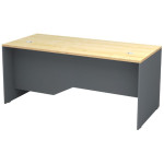 Γραφείο επαγγελματικό Venturo  χρώμα ανθρακί - φυσικό οξιάς 180x80x75εκ.