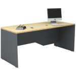 Γραφείο επαγγελματικό Venturo  χρώμα ανθρακί - φυσικό οξιάς 180x80x75εκ. - Image 2