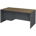 Γραφείο επαγγελματικό Venturo  χρώμα ανθρακί - καρυδί 180x80x75εκ.