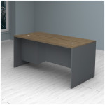 Γραφείο επαγγελματικό Venturo  χρώμα ανθρακί - καρυδί 180x80x75εκ. - Image 2