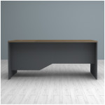 Γραφείο επαγγελματικό Venturo  χρώμα ανθρακί - καρυδί 180x80x75εκ. - Image 3