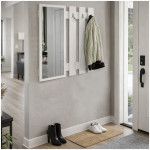 Κρεμάστρα τοίχου με καθρέπτη Folin  χρώμα λευκό 90x4x90εκ. - Image 3