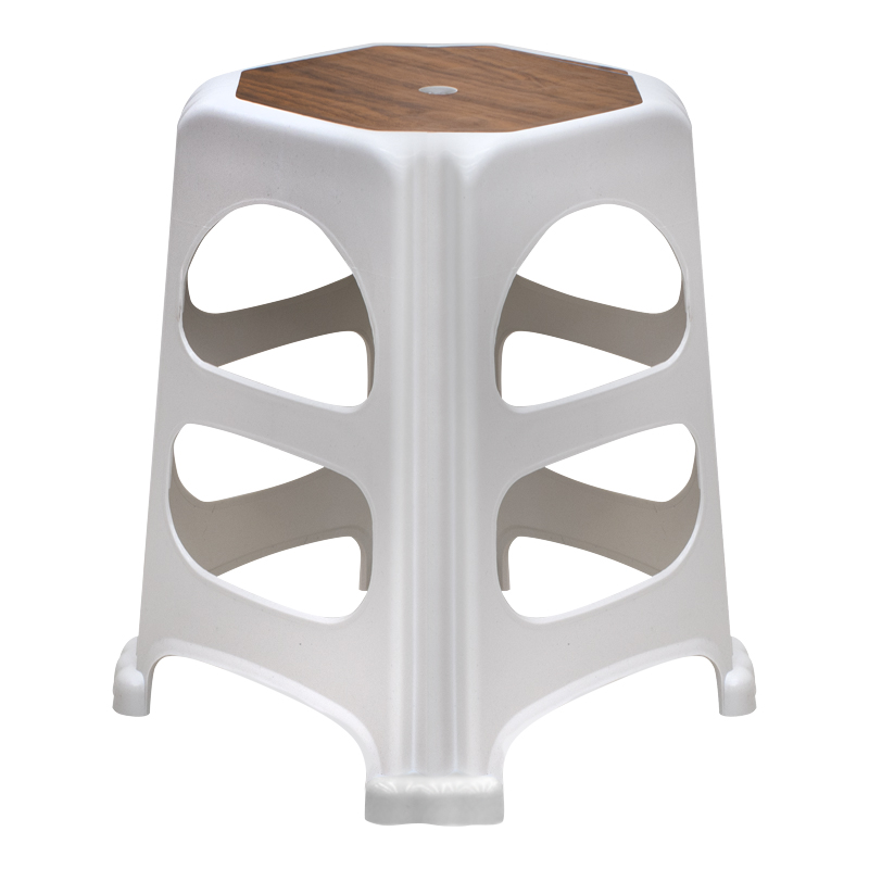 Σκαμπώ πολυπροπυλενίου στοιβαζόμενο Desia  χρώμα λευκό 37x37x45εκ.