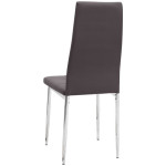 Σετ τραπεζαρία 5τμχ Darlen - Rosa  χρώμα sapphire oak - καφέ/χρωμίου πόδι 125x72x74εκ. - Image 3