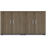 Ντουλάπι γραφείου με κλειδαριά επαγγελματικό Venturo  χρώμα ανθρακί - καρυδί 160x40x80εκ. - Image 3