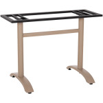 ΒΑΣΗ ΤΡΑΠΕΖΙΟΥ ΑΛΟΥΜΙΝΙΟΥ ΔΙΣΤΗΛΗ HM461.25 CAPPUCINO ΜΕ ΡΕΓΟΥΛΑΤΟΡΟΥΣ 100Χ60Χ73Υεκ.