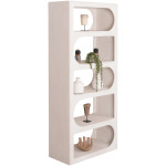 ΒΙΒΛΙΟΘΗΚΗ ΣΕΙΡΑ SANTORINI HM18062 MDF ΣΕ ΥΠΟΛΕΥΚΟ ΧΡΩΜΑ 80x38x180Yεκ.