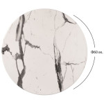 ΕΠΙΦΑΝΕΙΑ ΤΡΑΠΕΖΙΟΥ WERZALIT Φ60Χ2.5εκ. MARBLE WHITE-GREY 5657 HM5227.11 - Image 2