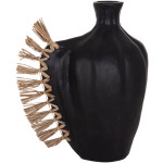 ΕΠΙΤΡΑΠΕΖΙΟ ΔΙΑΚΟΣΜΗΤΙΚΟ JEBB HM4689.01 ΜΑΥΡΗ ΤΕΡΑΚΟΤΑ & GRASS--32x15x33Υεκ.