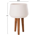 ΓΛΑΣΤΡΑ ΕΣΩΤ.ΧΩΡΟΥ QUAN HM4680.02L FIBER CEMENT ΛΕΥΚΟ--ΒΑΣΗ TEAK Φ38x62Υεκ - Image 2