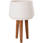 ΓΛΑΣΤΡΑ ΕΣΩΤ.ΧΩΡΟΥ QUAN HM4680.02L FIBER CEMENT ΛΕΥΚΟ--ΒΑΣΗ TEAK Φ38x62Υεκ