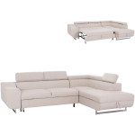 ΓΩΝΙΑΚΟΣ ΚΑΝΑΠΕΣ-ΚΡΕΒΑΤΙ ΜΕ ΑΠΟΘ.ΧΩΡΟ ENCORE HM3301.01L ΓΚΡΙ ΥΦΑΣΜΑ 285x205x90Υεκ.