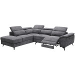 ΚΑΝΑΠΕΣ ΑΡΙΣΤΕΡΗ ΓΩΝΙΑ-ΑΝΑΚΛΙΣΗ & ΑΠΟΘ.ΧΩΡΟΣ-RESTRO HM3339.02L ΜΠΕΖ ΥΦΑΣΜΑ 290x220x80Υεκ