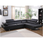 ΚΑΝΑΠΕΣ ΓΩΝΙΑ GORO ΔΕΞΙΑ HM3084.02R ΑΠΟ ΜΑΥΡΟ PU 270x200x87Υ εκ. - Image 2