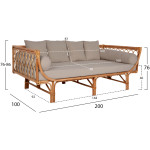 ΚΑΝΑΠΕΣ-ΚΡΕΒΑΤΙ ΕΞ. ΧΩΡΟΥ ALIKI HM9658 RATTAΝ ΦΥΣΙΚΟ-ΜΠΕΖ ΜΑΞΙΛΑΡΙΑ 200x100x76Yεκ. - Image 2