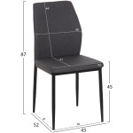 ΚΑΡΕΚΛΑ ΤΡΑΠΕΖΑΡΙΑΣ DIAZ HM18346.01 ΓΚΡΙ ΥΦΑΣΜΑ-ΜΕΤΑΛΛΙΚΑ ΠΟΔΙΑ ΜΑΥΡΑ 43x52x87Υεκ. - Image 2