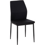 ΚΑΡΕΚΛΑ ΤΡΑΠΕΖΑΡΙΑΣ DIAZ HM18346.02 ΜΑΥΡΟ ΥΦΑΣΜΑ & ΜΕΤΑΛΛΙΚΑ ΠΟΔΙΑ 43x52x87Υεκ.