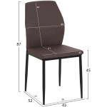 ΚΑΡΕΚΛΑ ΤΡΑΠΕΖΑΡΙΑΣ DIAZ HM18346.03 ΚΑΦΕ ΥΦΑΣΜΑ-ΜΕΤΑΛΛΙΚΑ ΠΟΔΙΑ ΜΑΥΡΑ 43x52x87Υεκ. - Image 2